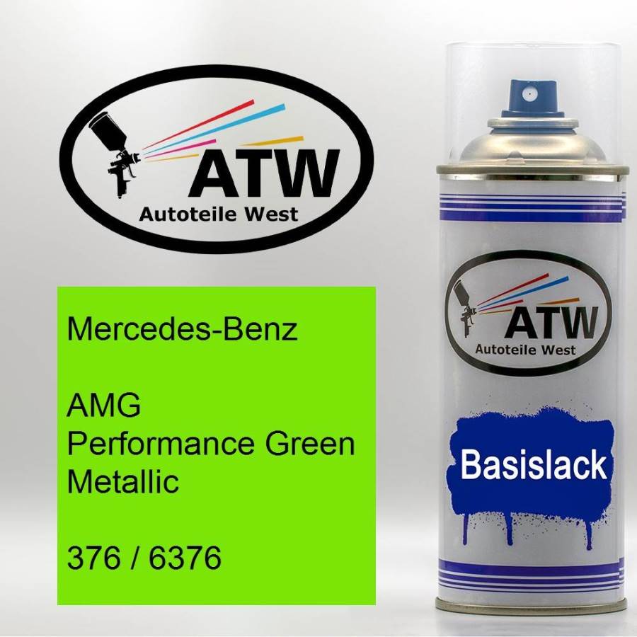 Mercedes-Benz, AMG Performance Green Metallic, 376 / 6376: 400ml Sprühdose, von ATW Autoteile West.